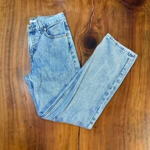 Levis Low Pro Straight Jeans Women's 26 Blue Straight Mid Rise Stonewash D4-5